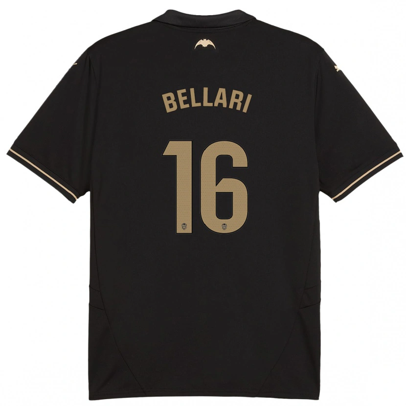 Danxen Hombre Camiseta Hamza Bellari #16 Negro 2ª Equipación 2024/25 La Camisa