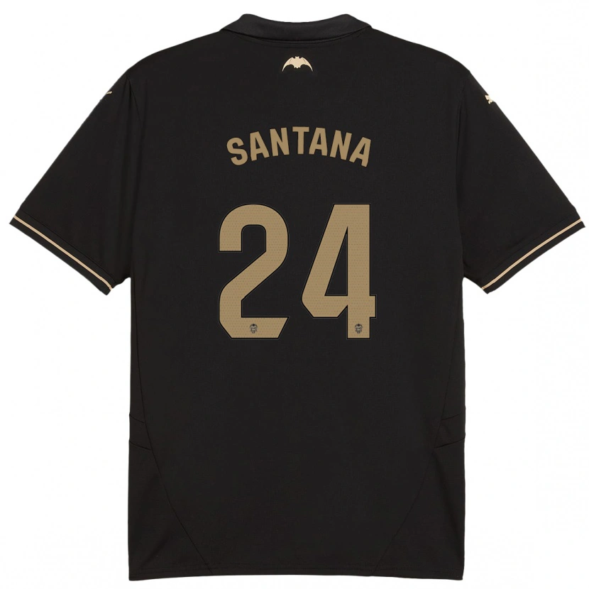 Danxen Hombre Camiseta Ismael Santana #24 Negro 2ª Equipación 2024/25 La Camisa