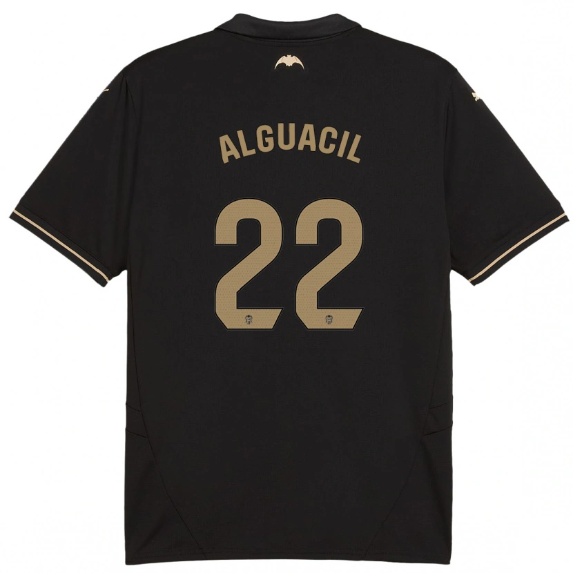 Danxen Hombre Camiseta Ainhoa Alguacil #22 Negro 2ª Equipación 2024/25 La Camisa