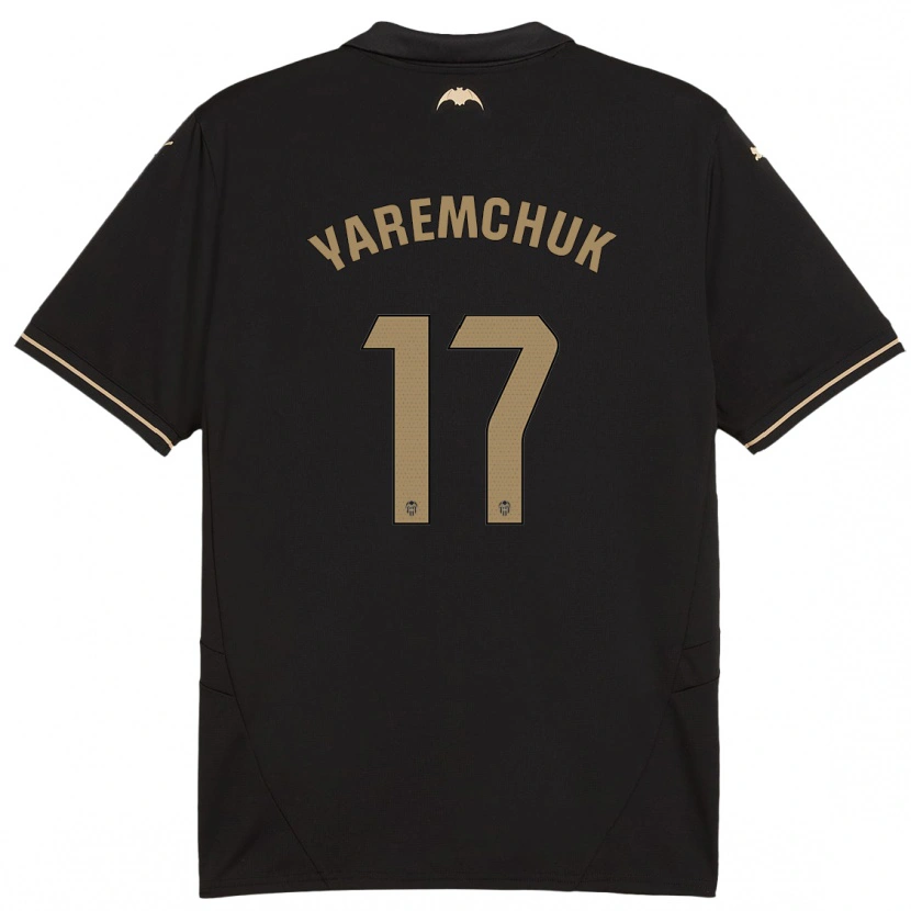 Danxen Hombre Camiseta Roman Yaremchuk #17 Negro 2ª Equipación 2024/25 La Camisa