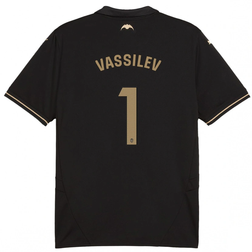 Danxen Hombre Camiseta David Vassilev #1 Negro 2ª Equipación 2024/25 La Camisa