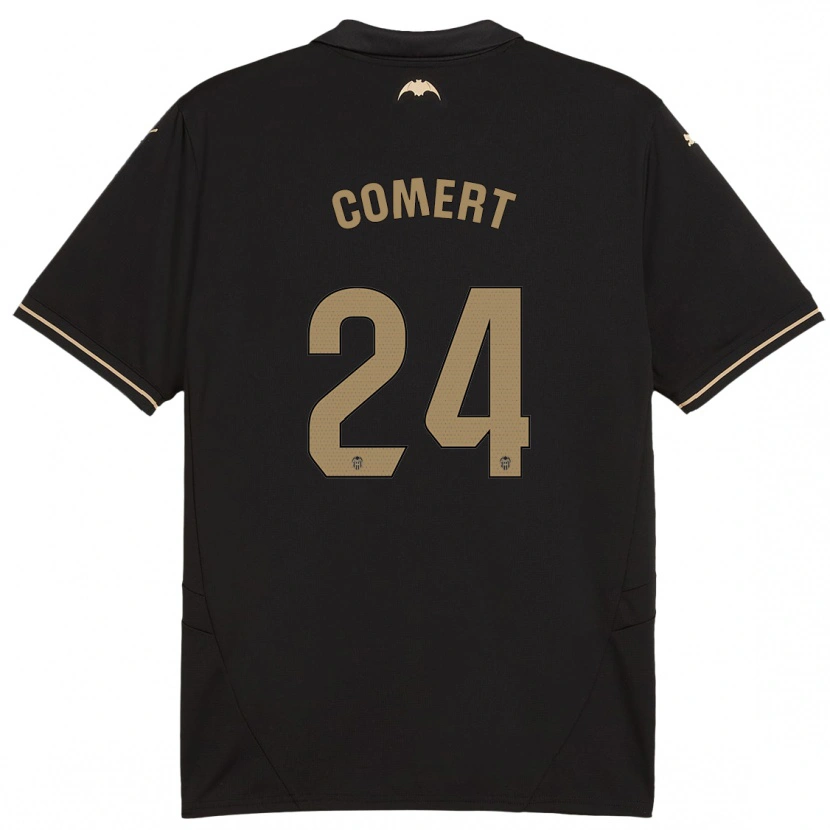 Danxen Hombre Camiseta Eray Comert #24 Negro 2ª Equipación 2024/25 La Camisa