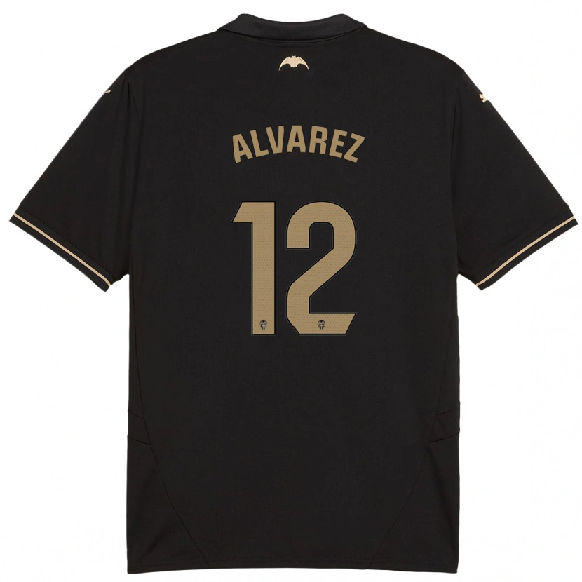 Danxen Hombre Camiseta Sofia Alvarez #12 Negro 2ª Equipación 2024/25 La Camisa