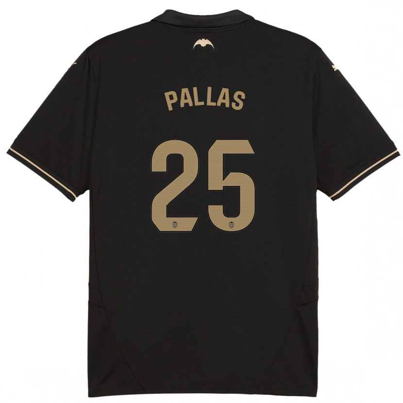 Danxen Hombre Camiseta Nerea Pallas #25 Negro 2ª Equipación 2024/25 La Camisa