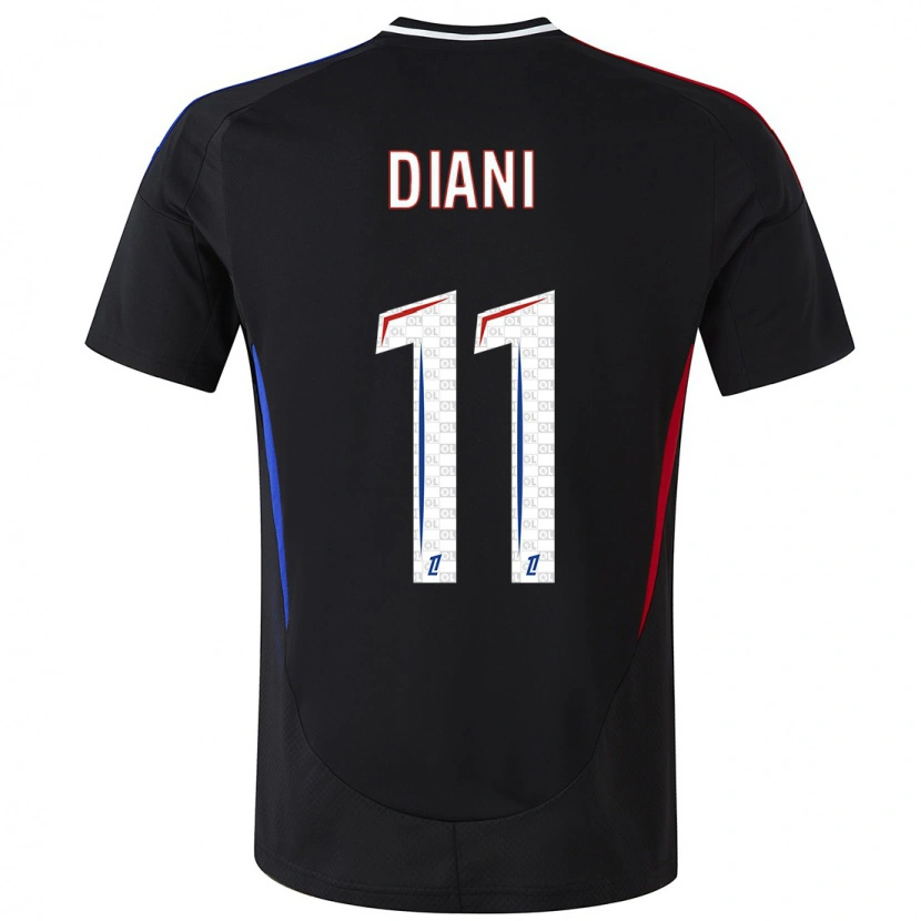 Danxen Hombre Camiseta Kadidiatou Diani #11 Negro 2ª Equipación 2024/25 La Camisa