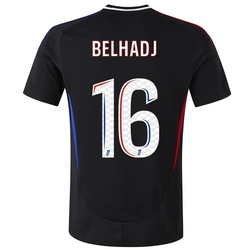 Danxen Hombre Camiseta Féerine Belhadj #16 Negro 2ª Equipación 2024/25 La Camisa