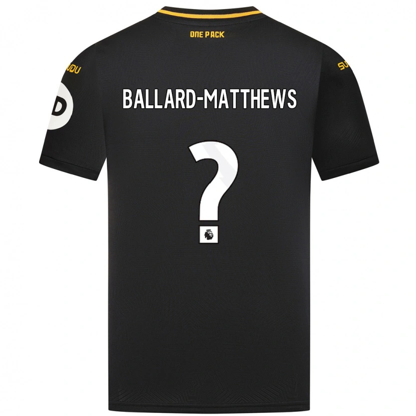 Danxen Hombre Camiseta Emilio Ballard-Matthews #0 Negro 2ª Equipación 2024/25 La Camisa