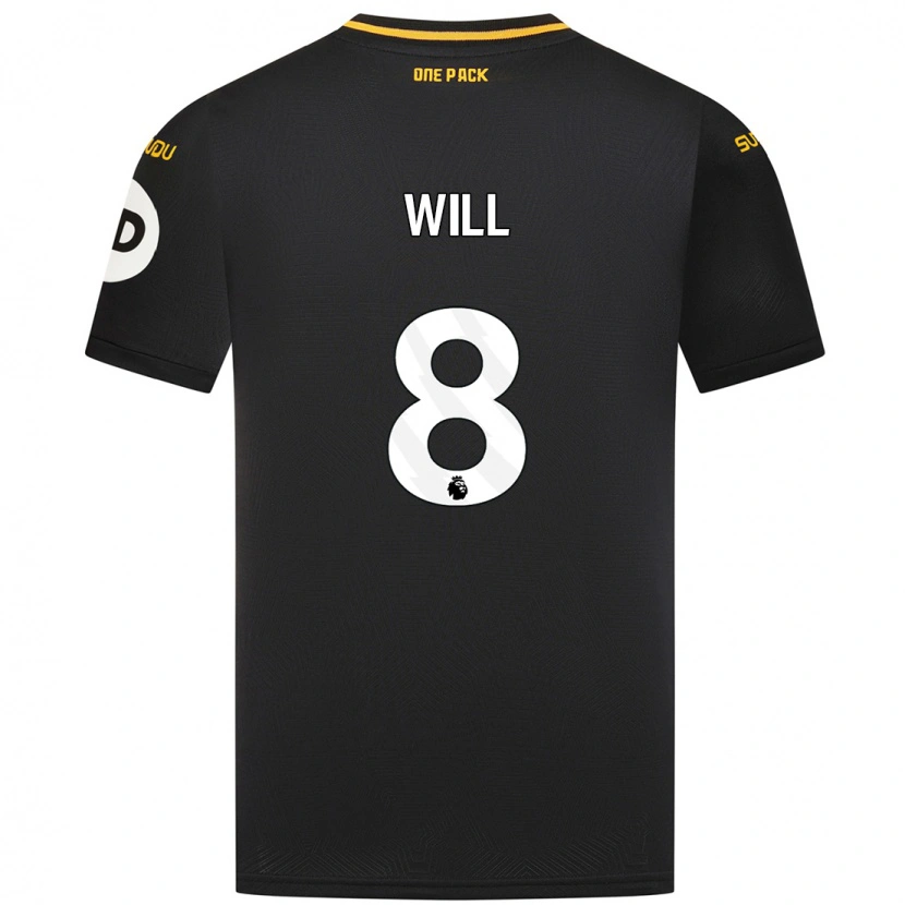 Danxen Hombre Camiseta Merrick Will #8 Negro 2ª Equipación 2024/25 La Camisa