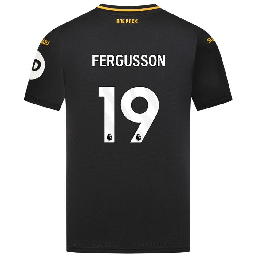 Danxen Hombre Camiseta Liv Fergusson #19 Negro 2ª Equipación 2024/25 La Camisa