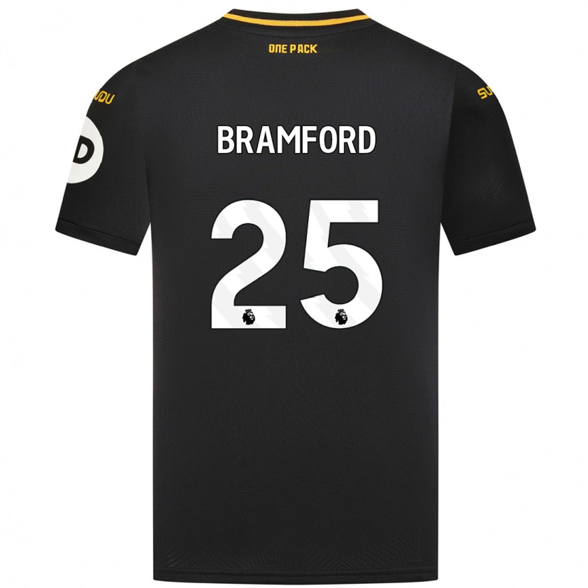 Danxen Hombre Camiseta Sophie Bramford #25 Negro 2ª Equipación 2024/25 La Camisa