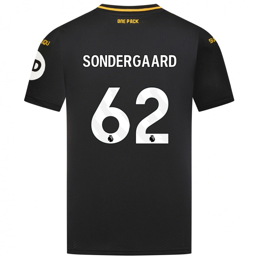 Danxen Hombre Camiseta Andreas Sondergaard #62 Negro 2ª Equipación 2024/25 La Camisa