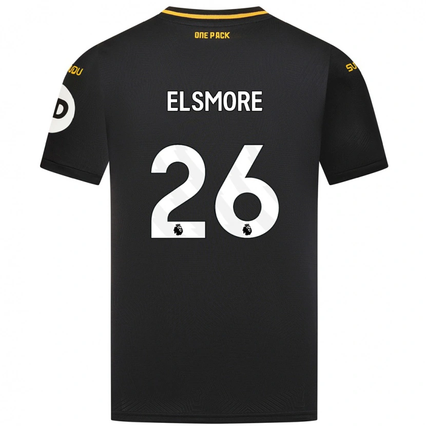 Danxen Hombre Camiseta Ria Elsmore #26 Negro 2ª Equipación 2024/25 La Camisa
