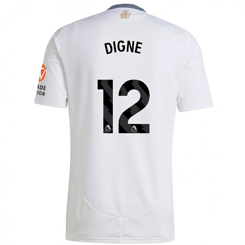 Danxen Hombre Camiseta Lucas Digne #12 Blanco 2ª Equipación 2024/25 La Camisa