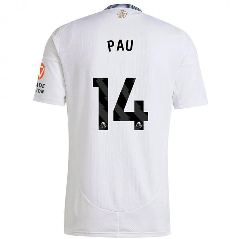 Danxen Hombre Camiseta Pau Torres #14 Blanco 2ª Equipación 2024/25 La Camisa