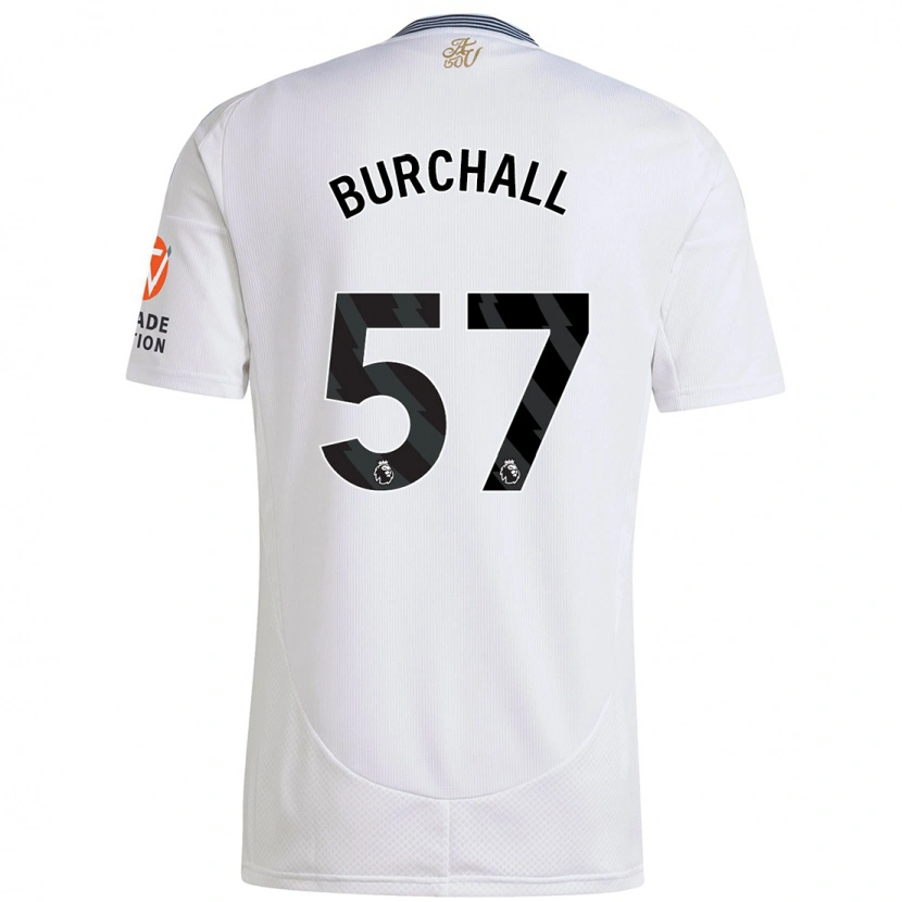 Danxen Hombre Camiseta Ajani Burchall #57 Blanco 2ª Equipación 2024/25 La Camisa
