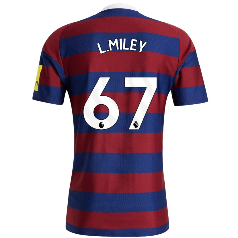 Danxen Hombre Camiseta Lewis Miley #67 Burdeos Azul Marino 2ª Equipación 2024/25 La Camisa