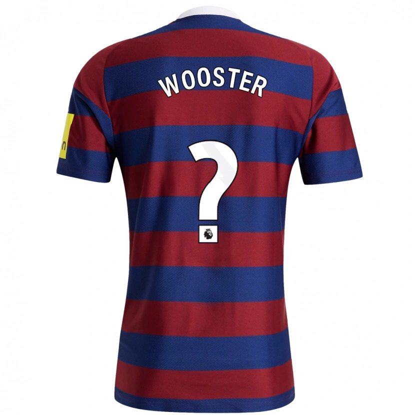 Danxen Hombre Camiseta Kacey Wooster #0 Burdeos Azul Marino 2ª Equipación 2024/25 La Camisa