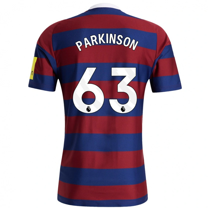 Danxen Hombre Camiseta Ben Parkinson #63 Burdeos Azul Marino 2ª Equipación 2024/25 La Camisa