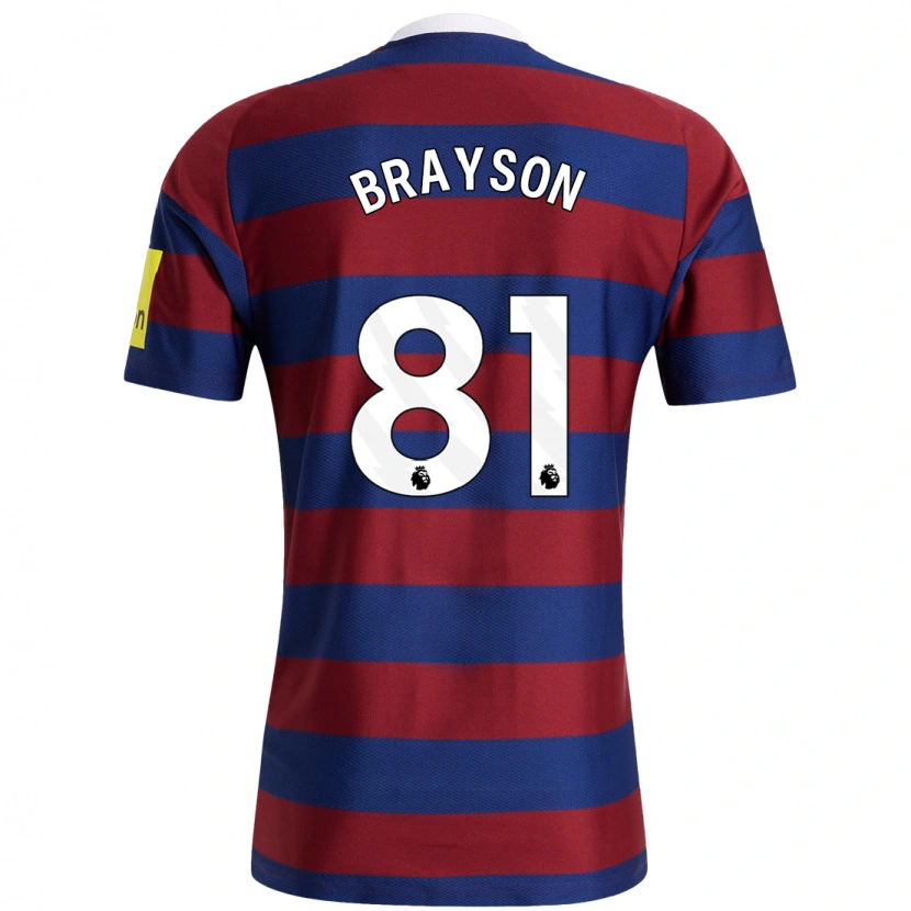 Danxen Hombre Camiseta Joe Brayson #81 Burdeos Azul Marino 2ª Equipación 2024/25 La Camisa