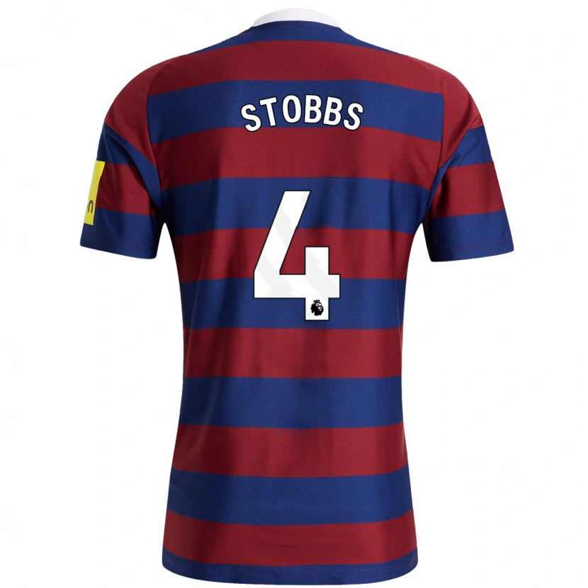 Danxen Hombre Camiseta Amber-Keegan Stobbs #4 Burdeos Azul Marino 2ª Equipación 2024/25 La Camisa