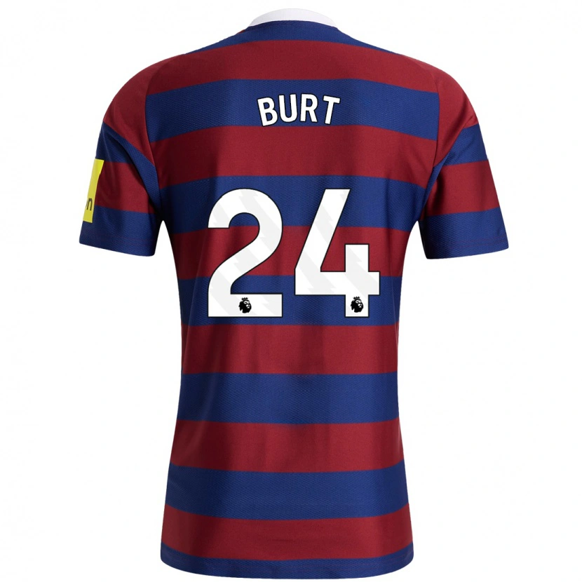 Danxen Hombre Camiseta Daisy Burt #24 Burdeos Azul Marino 2ª Equipación 2024/25 La Camisa