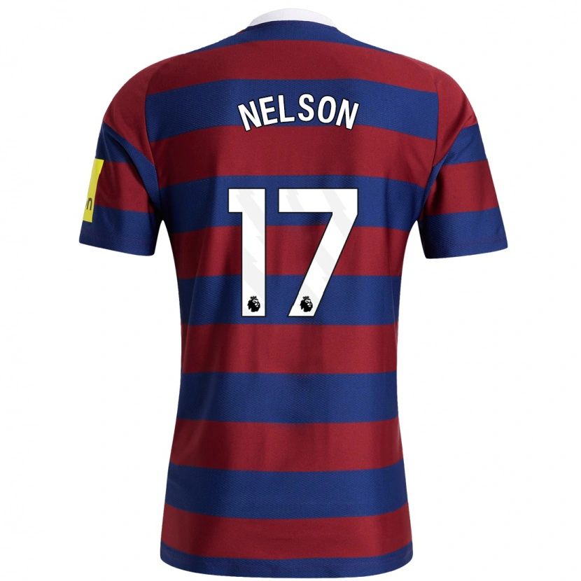 Danxen Hombre Camiseta Erin Nelson #17 Burdeos Azul Marino 2ª Equipación 2024/25 La Camisa