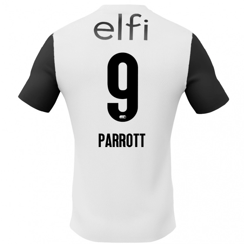 Danxen Hombre Camiseta Troy Parrott #9 Blanco Negro 2ª Equipación 2024/25 La Camisa