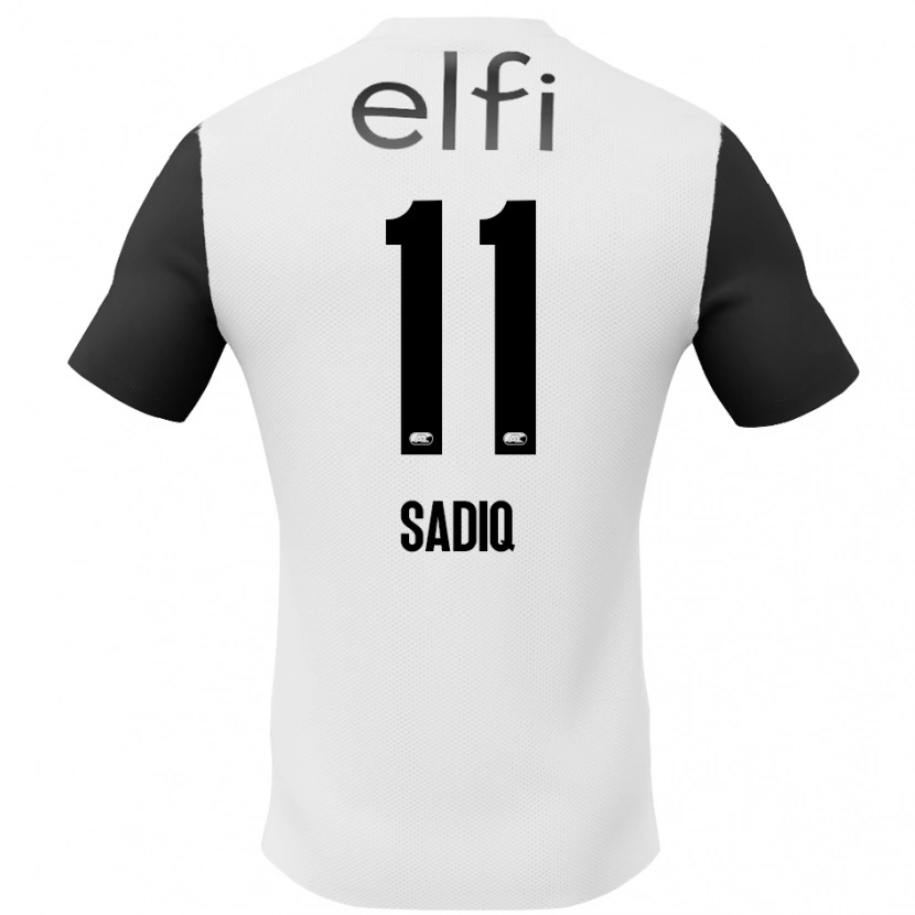 Danxen Hombre Camiseta Ibrahim Sadiq #11 Blanco Negro 2ª Equipación 2024/25 La Camisa