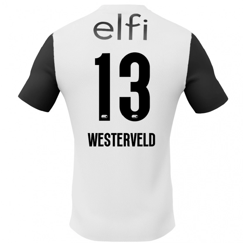 Danxen Hombre Camiseta Sem Westerveld #13 Blanco Negro 2ª Equipación 2024/25 La Camisa