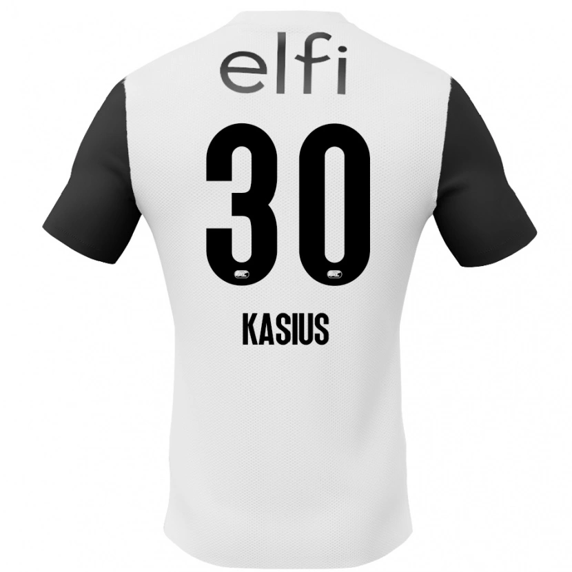 Danxen Hombre Camiseta Denso Kasius #30 Blanco Negro 2ª Equipación 2024/25 La Camisa