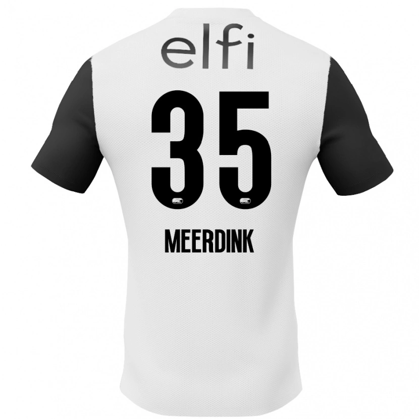 Danxen Hombre Camiseta Mexx Meerdink #35 Blanco Negro 2ª Equipación 2024/25 La Camisa