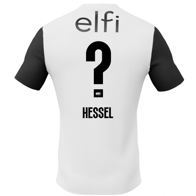 Danxen Hombre Camiseta Hessel De Wit #0 Blanco Negro 2ª Equipación 2024/25 La Camisa