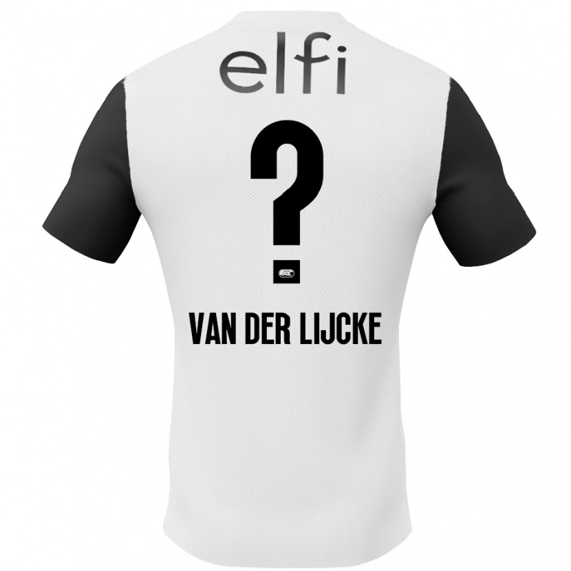 Danxen Hombre Camiseta Donny Van Der Lijcke #0 Blanco Negro 2ª Equipación 2024/25 La Camisa