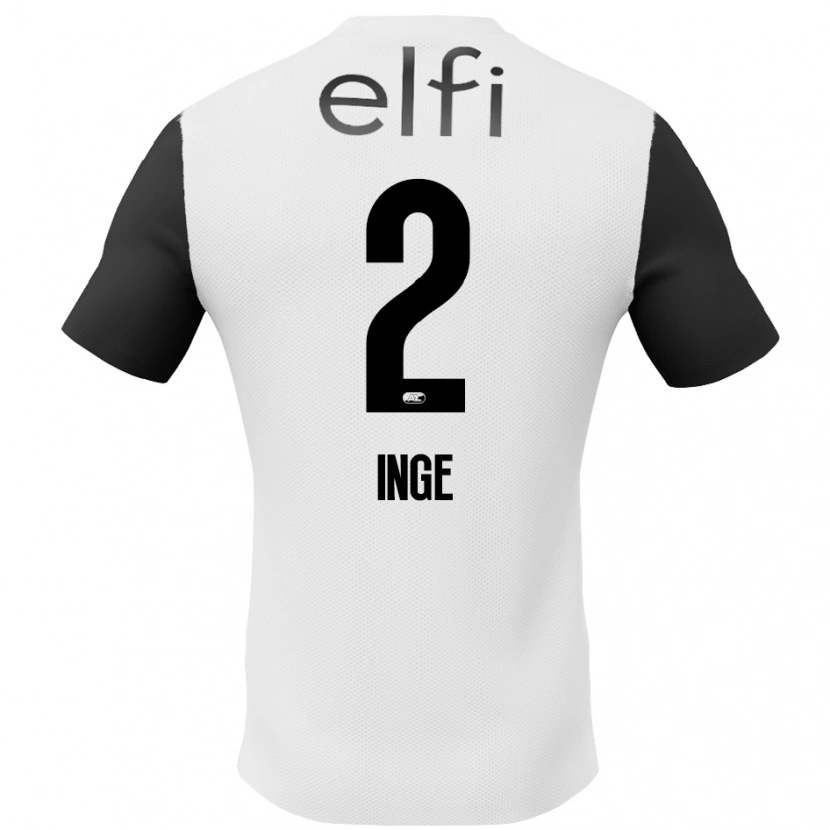 Danxen Hombre Camiseta Kiani Inge #2 Blanco Negro 2ª Equipación 2024/25 La Camisa