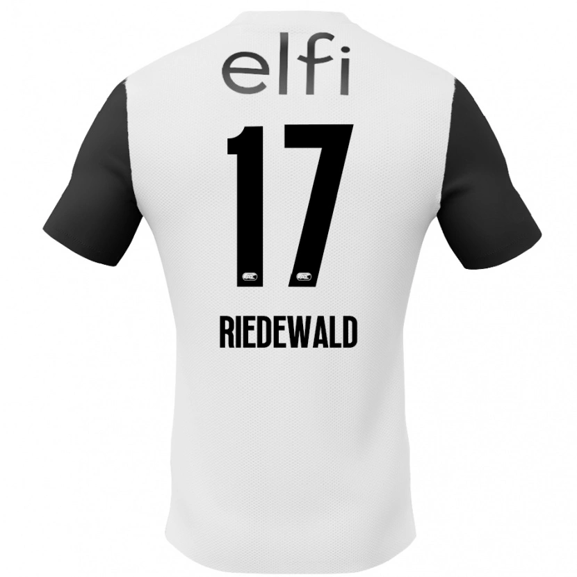 Danxen Hombre Camiseta Kenzo Riedewald #17 Blanco Negro 2ª Equipación 2024/25 La Camisa