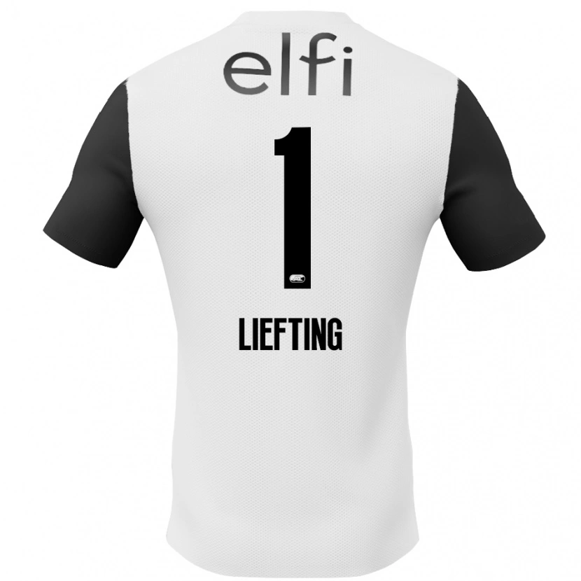 Danxen Hombre Camiseta Femke Liefting #1 Blanco Negro 2ª Equipación 2024/25 La Camisa
