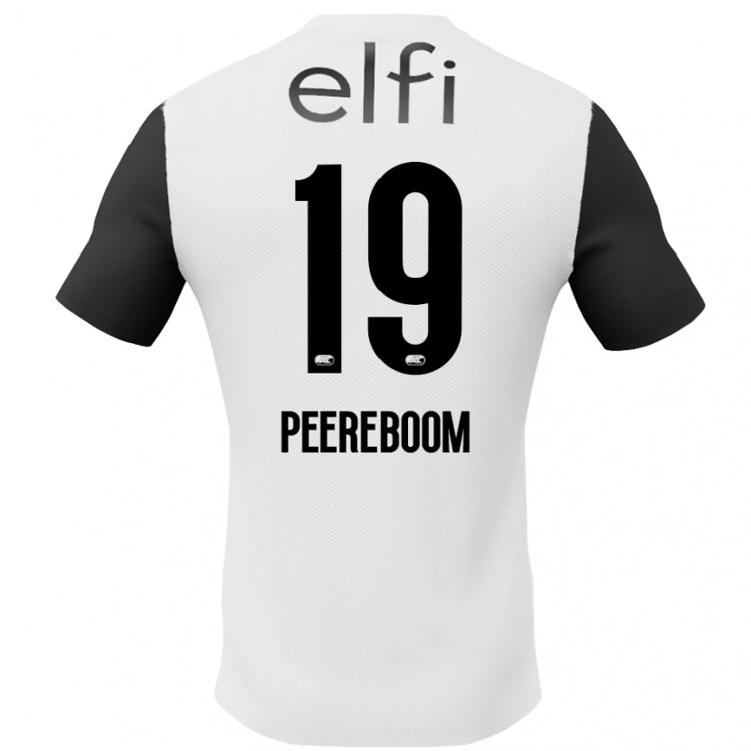 Danxen Hombre Camiseta Sanne Peereboom #19 Blanco Negro 2ª Equipación 2024/25 La Camisa