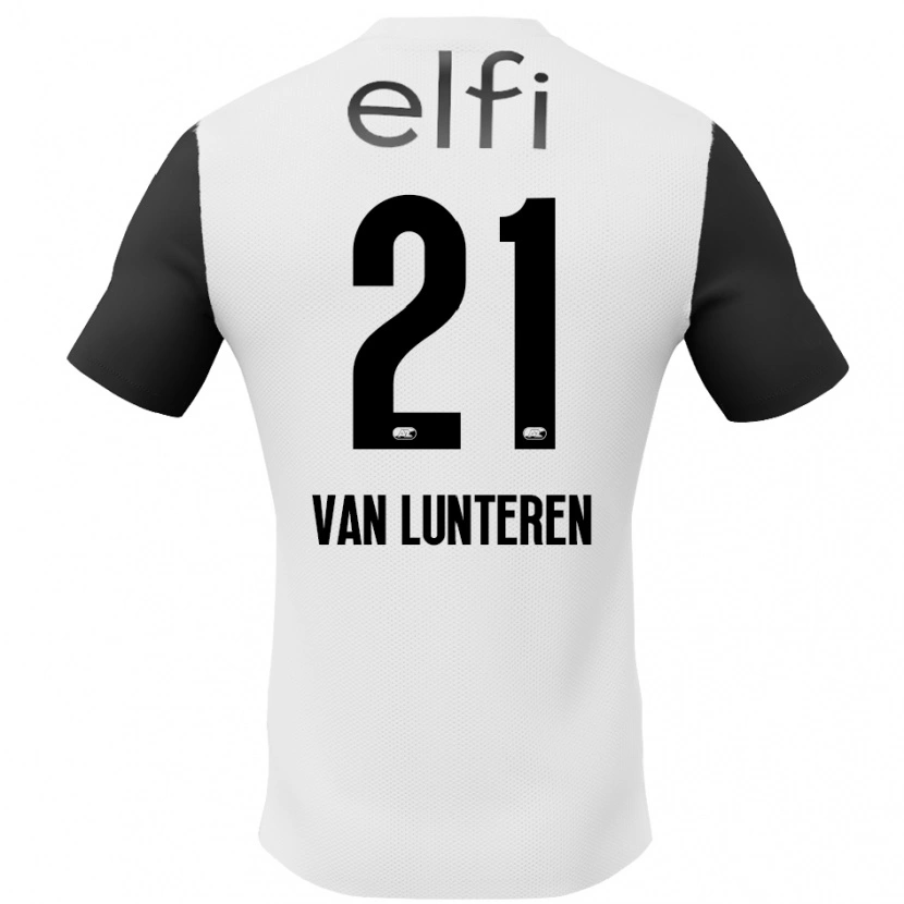 Danxen Hombre Camiseta Desiree Van Lunteren #21 Blanco Negro 2ª Equipación 2024/25 La Camisa