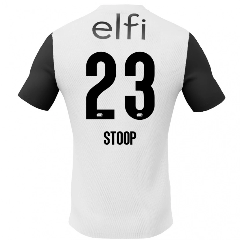 Danxen Hombre Camiseta Maudy Stoop #23 Blanco Negro 2ª Equipación 2024/25 La Camisa