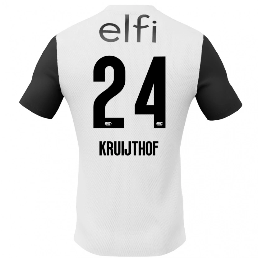 Danxen Hombre Camiseta Annemiek Kruijthof #24 Blanco Negro 2ª Equipación 2024/25 La Camisa