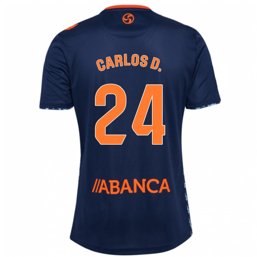 Danxen Hombre Camiseta Carlos Domínguez #24 Azul Marino 2ª Equipación 2024/25 La Camisa