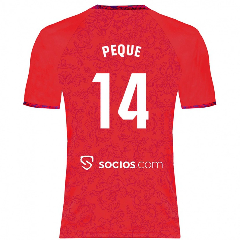 Danxen Hombre Camiseta Peque Fernández #14 Rojo 2ª Equipación 2024/25 La Camisa