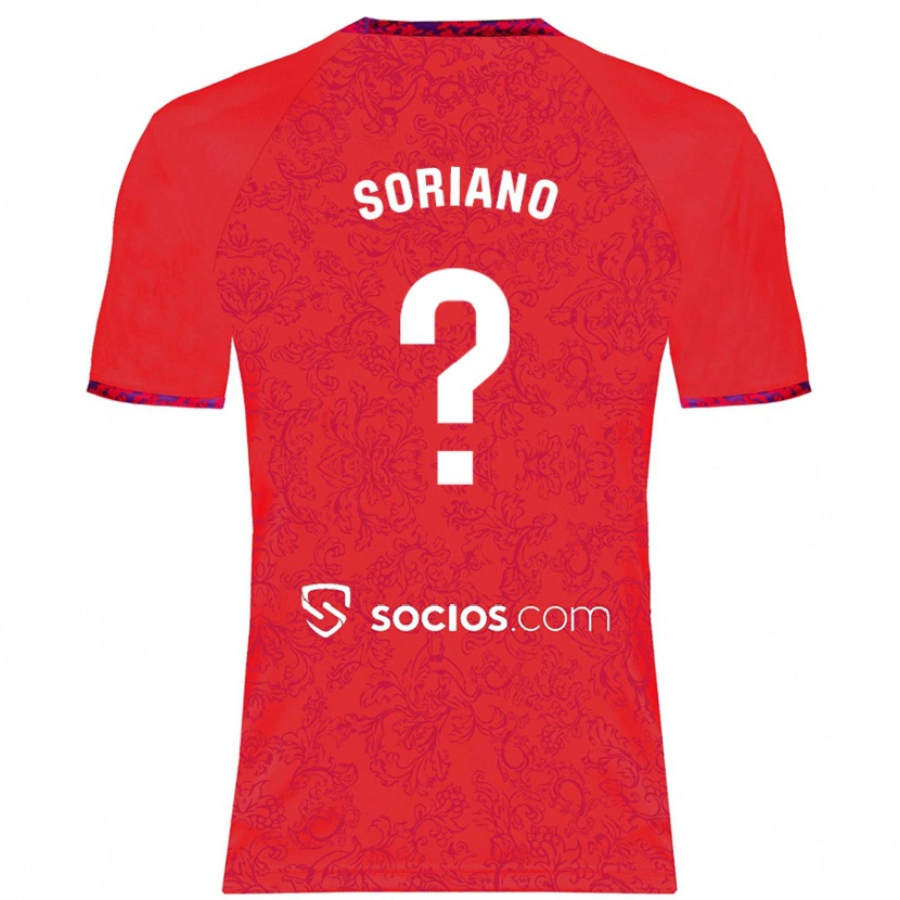 Danxen Hombre Camiseta Antonio Soriano #0 Rojo 2ª Equipación 2024/25 La Camisa