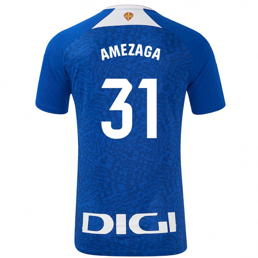 Danxen Hombre Camiseta Jone Amezaga #31 Azul Real 2ª Equipación 2024/25 La Camisa