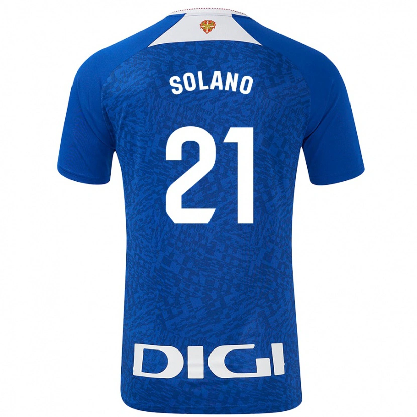 Danxen Hombre Camiseta Bibiane Schulze-Solano #21 Azul Real 2ª Equipación 2024/25 La Camisa