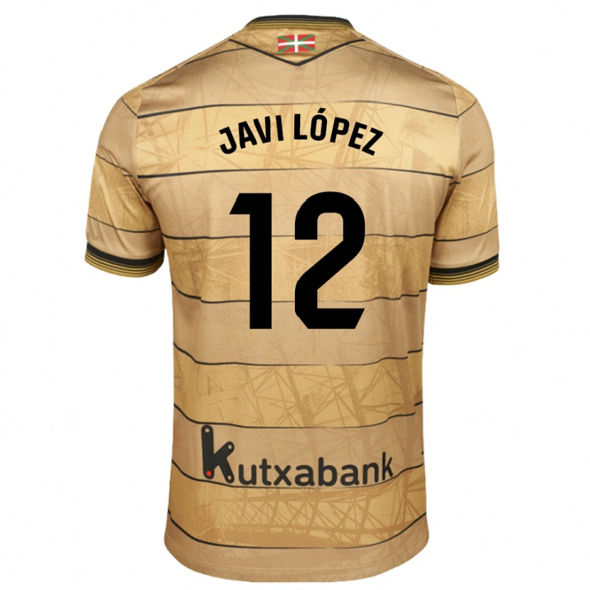 Danxen Hombre Camiseta Javi López #12 Marrón 2ª Equipación 2024/25 La Camisa