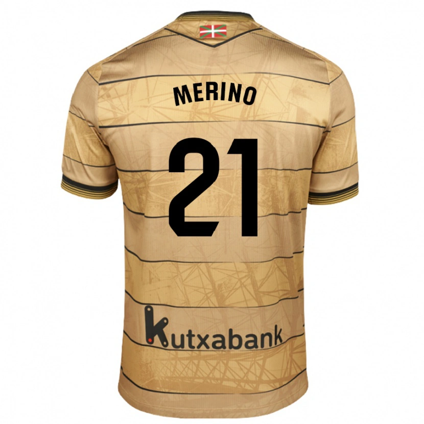 Danxen Hombre Camiseta Jon Merino #21 Marrón 2ª Equipación 2024/25 La Camisa