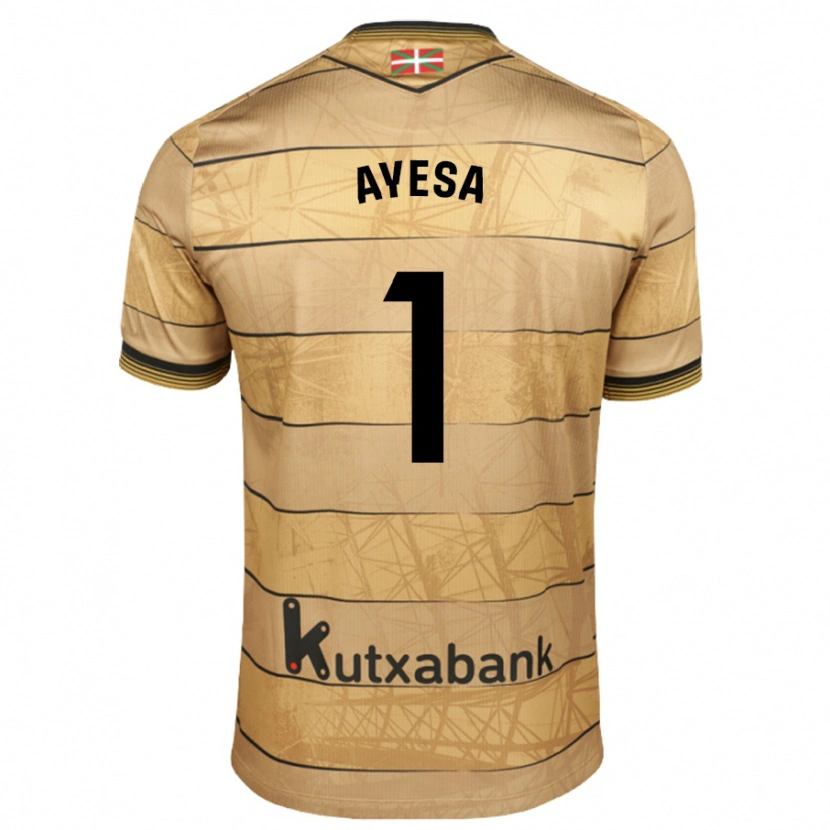 Danxen Hombre Camiseta Gaizka Ayesa #1 Marrón 2ª Equipación 2024/25 La Camisa