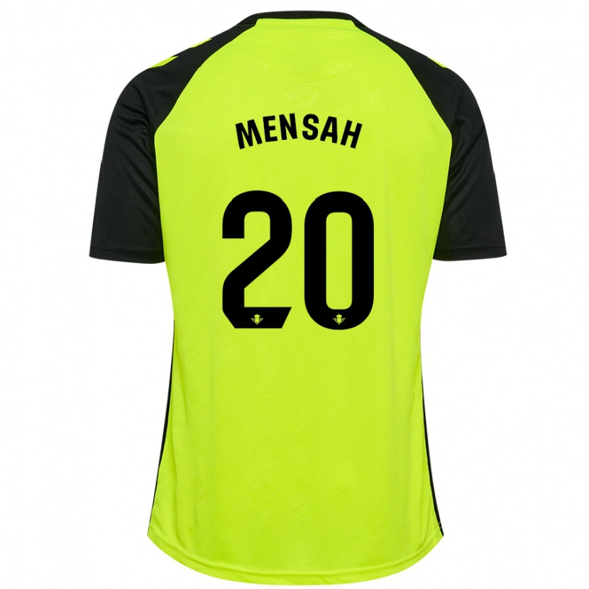 Danxen Hombre Camiseta Mawuli Mensah #20 Amarillo Fluorescente Negro 2ª Equipación 2024/25 La Camisa
