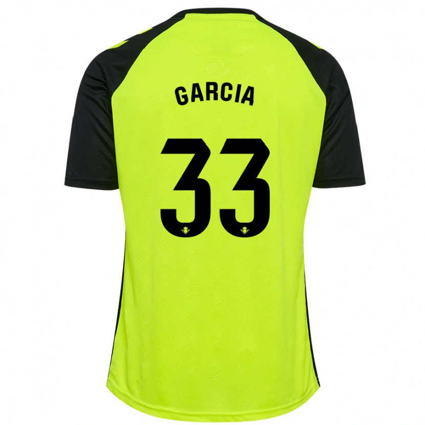 Danxen Hombre Camiseta Pablo García #33 Amarillo Fluorescente Negro 2ª Equipación 2024/25 La Camisa